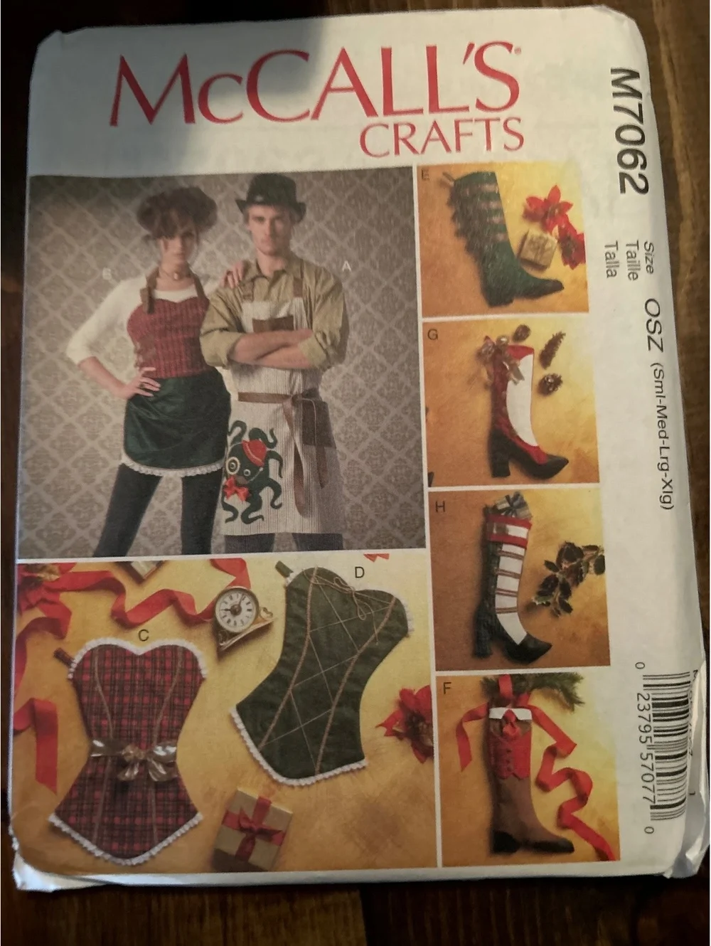 McCall's Crafts M7062 Uncut Sewing Pattern for Aprons, Corsets, and Boot Covers